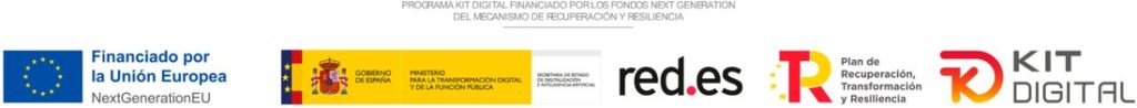 Financiado por la Unión Europea NextGenerationEU · Gobierno de España, Ministerio para la Transformación Digital y de la Función Pública · red.es · Plan de Recuperación, Transformación y Resiliencia · Kit Digital